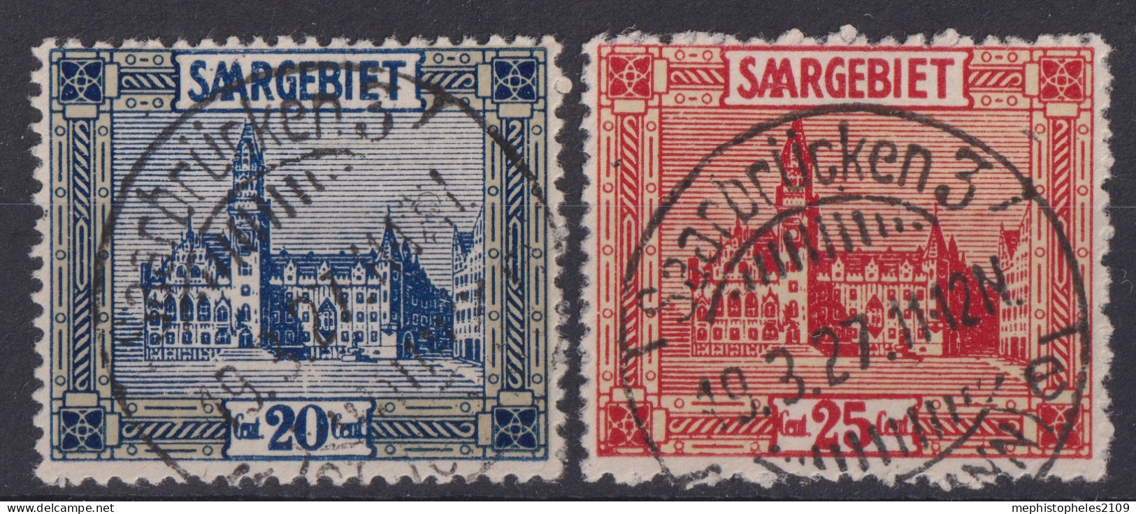 SAARLAND 1922 - Canceled - Mi 88, 89  - Usados