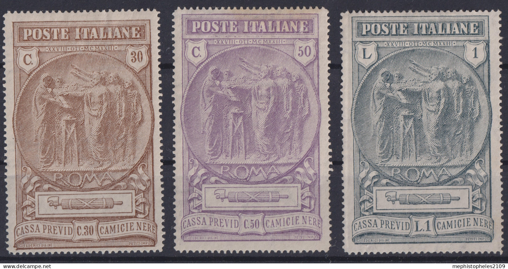 ITALIA ITALY 1923 - MLH - Sc# B17-B19 - Poststempel (Zeppeline)