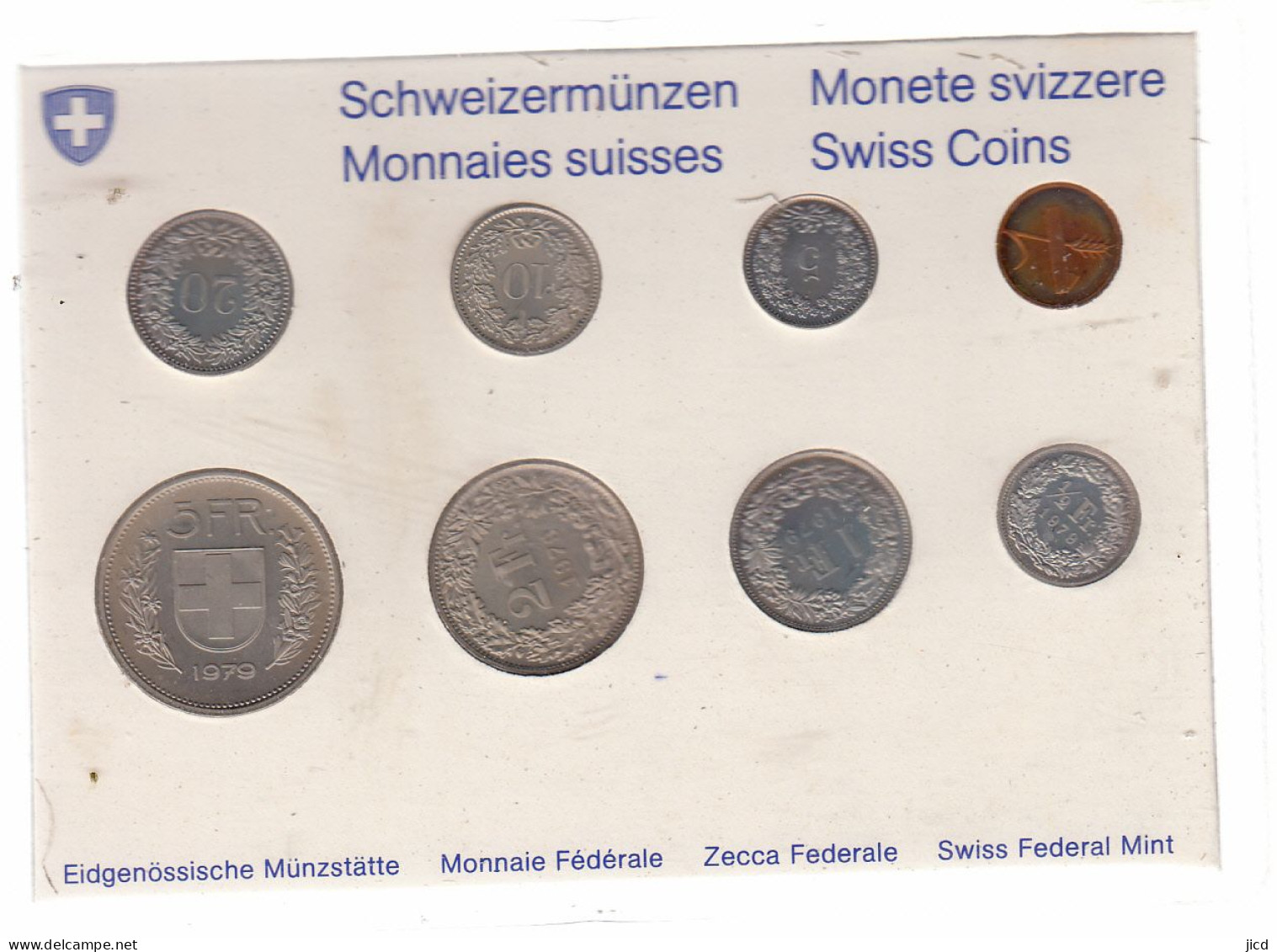 Coffret Francs Suisse 1979 FDC Sous Blister - Autres & Non Classés