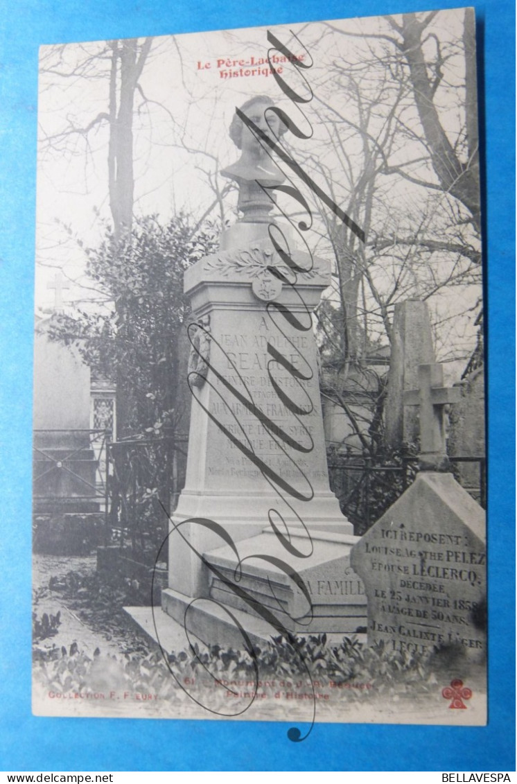 Le Père-Lachaise N° 61  Monument  J.A.BEAUCE Peintre Kunstenaar Paris 1818-Boulogne 1875 Attache Militaire - Artistes