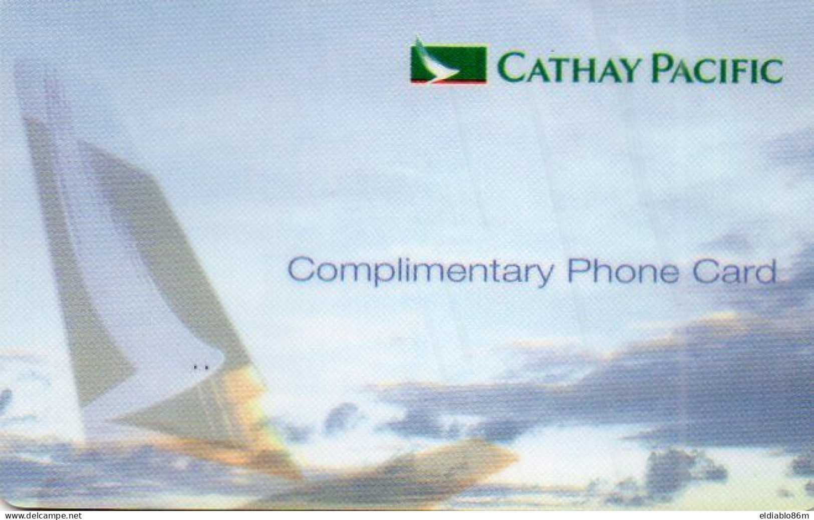 HONG KONG - PREPAID - NEW WORLD TELEPHONE - AIRLINES - CATHAY PACIFIC - COMPLIMENTARY - NOT PERFECT - Hongkong