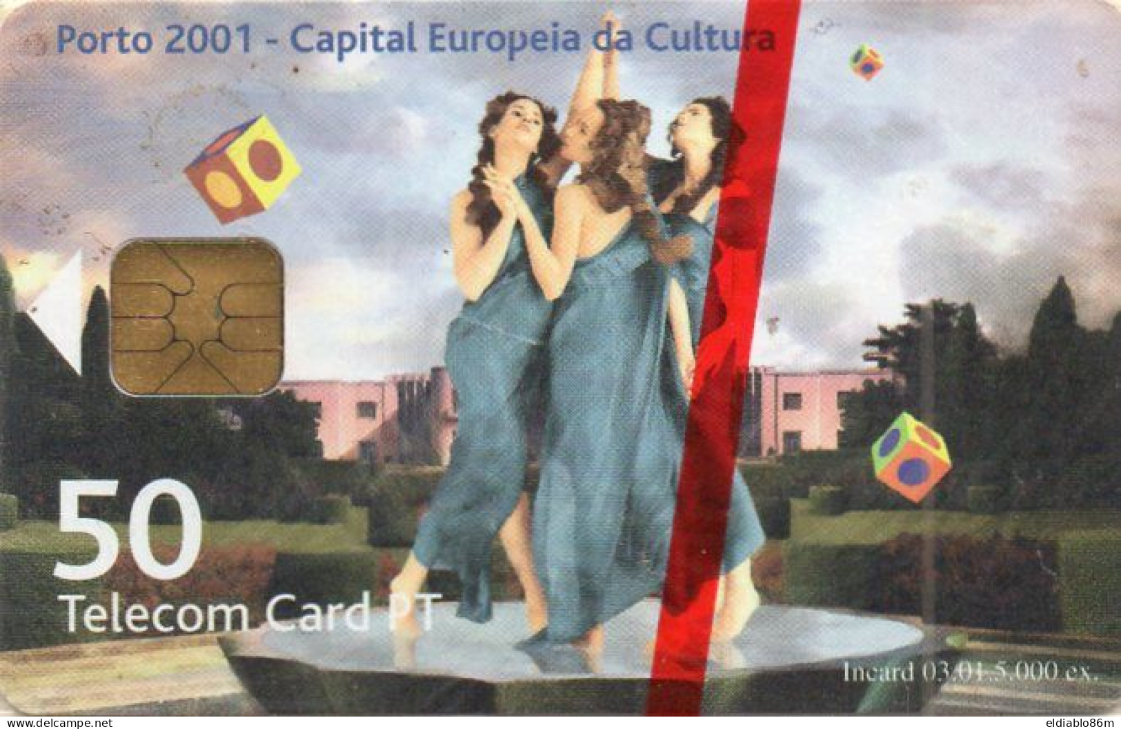 PORTUGAL - CHIP CARD - PORTO 2001 - WOMAN - CHIP INCARD - MINT IN BLISTER - Portugal