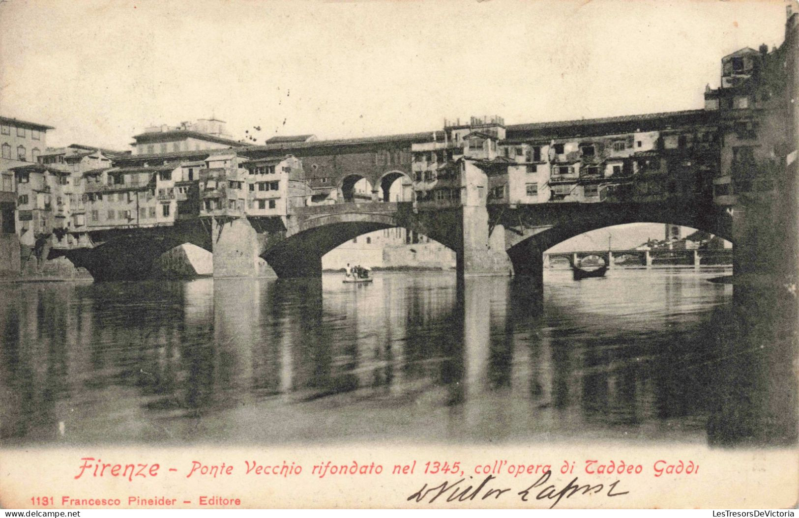 ITALIE - Firenze - Ponte Vecchio Rifondato Nel 1345, Coll'opera Di Taddeo Gaddi - Carte Postale Ancienne - Firenze (Florence)