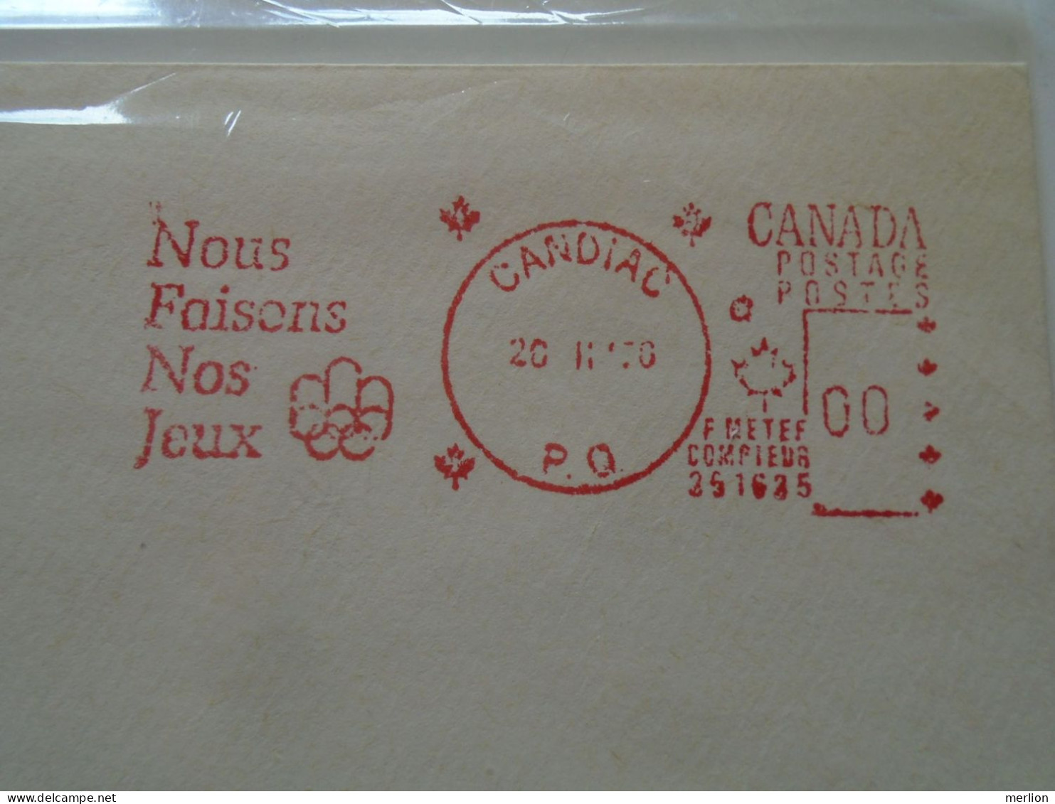 D196975  Canada  Red Meter  EMA Freistempel - CANDIAC - Covers & Documents