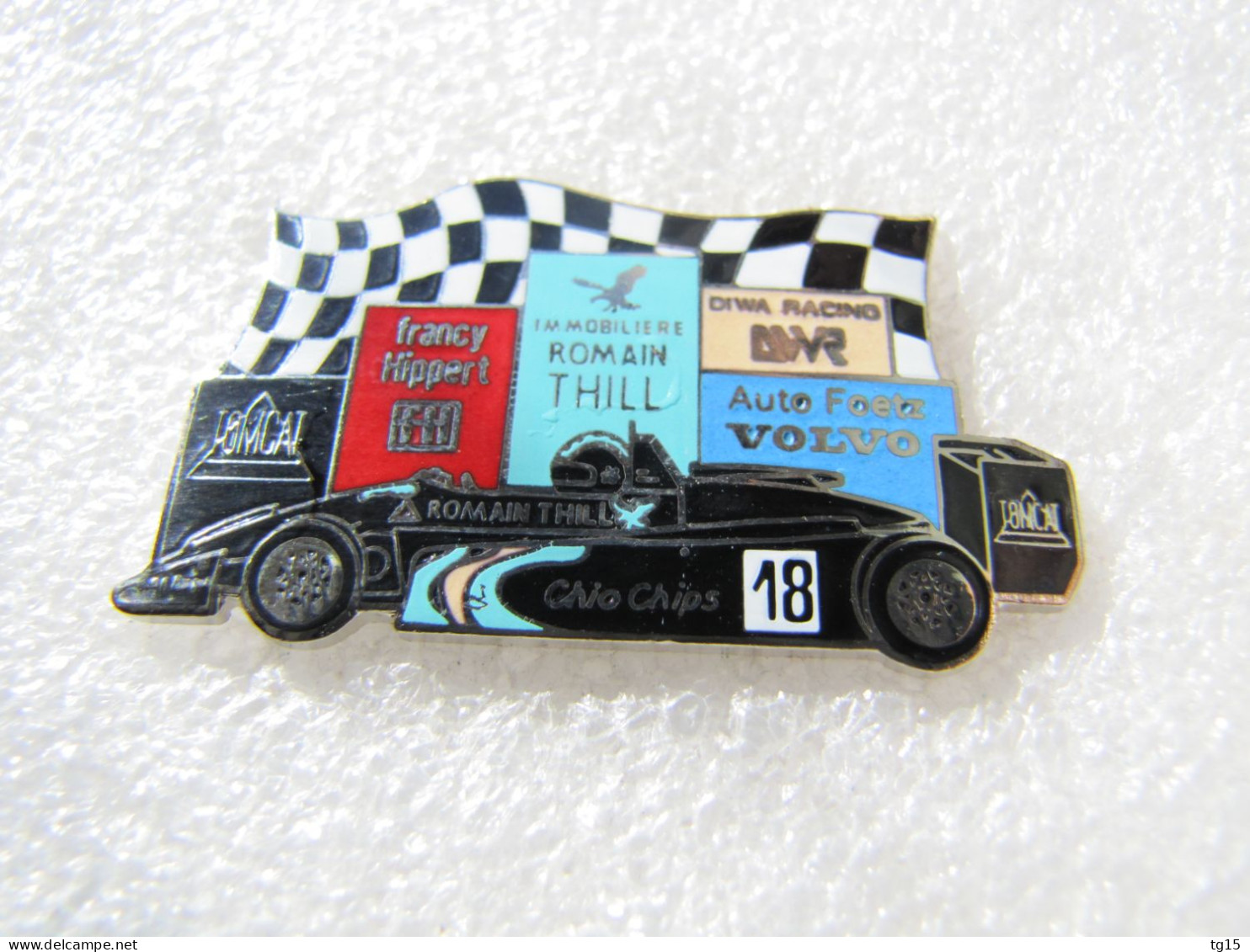 PIN'S    FORMULE  3  ROMAIN THILL  DWR  RACING  TOMCAT  VOLVO   Email Grand Feu  DEHA - F1