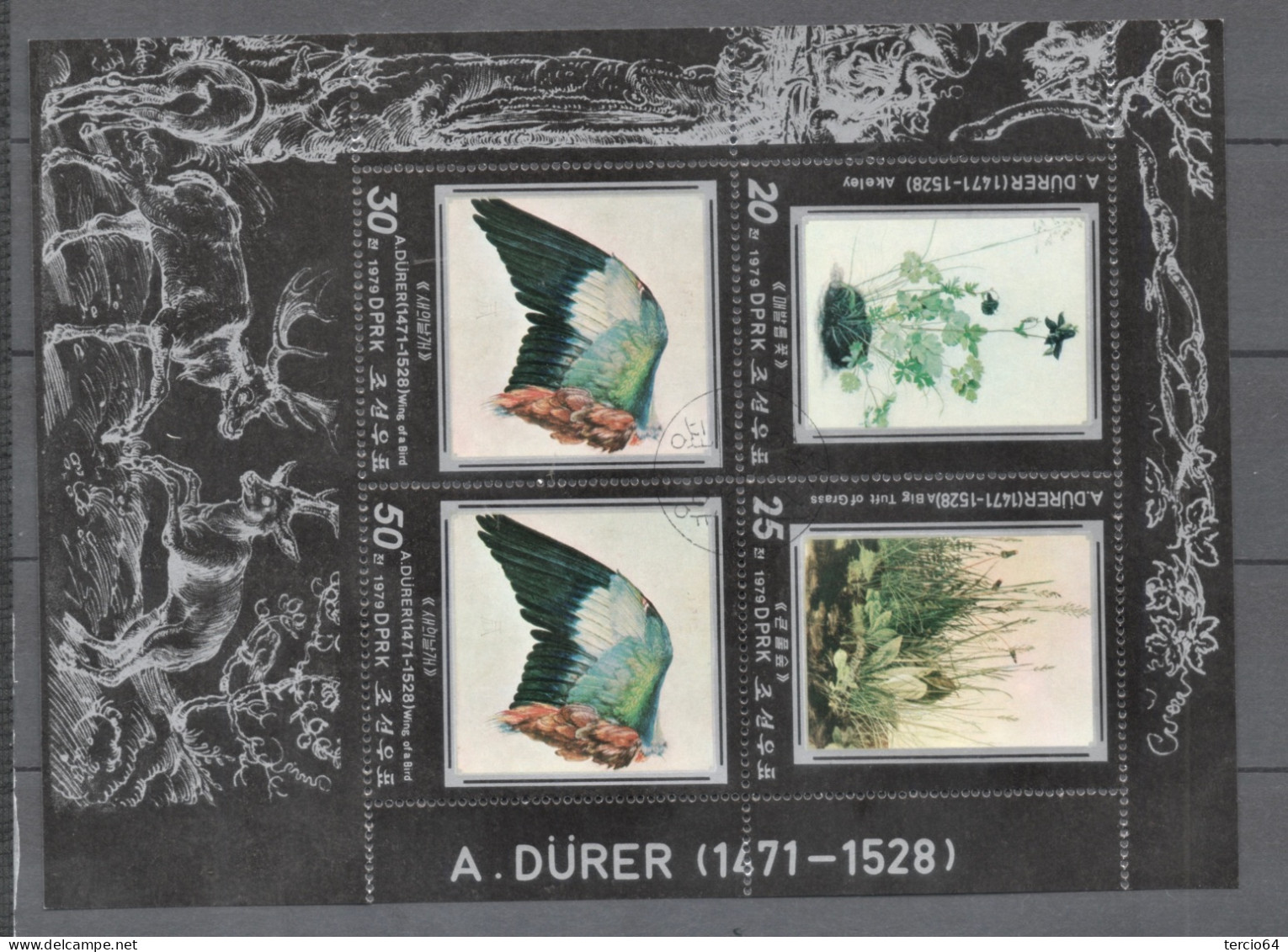 DURER Ou DÜRER : Corée (korea) Neuf ** MNH 1853/57 Bloc Tableau (tableaux Painting) - Engravings