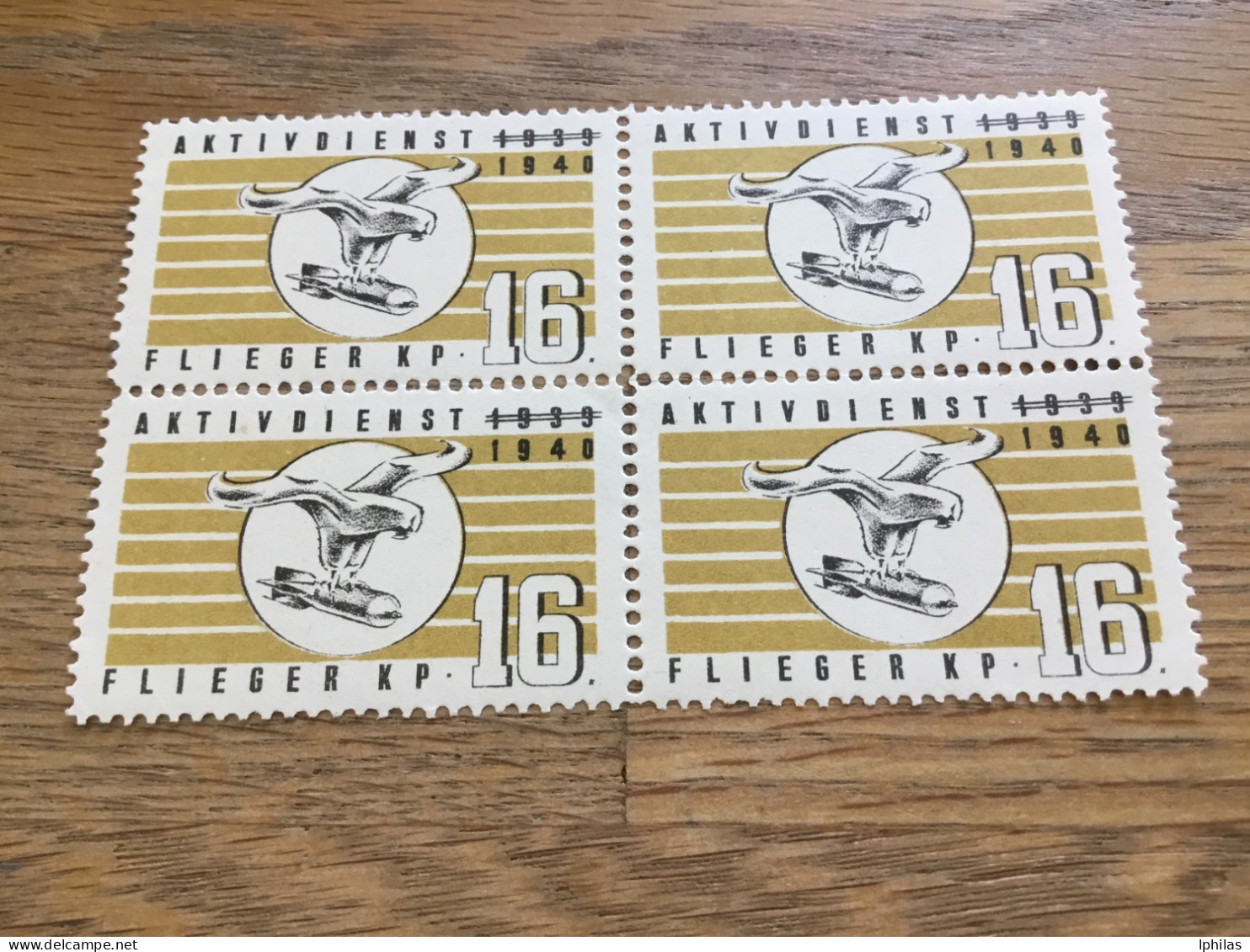 Schweiz Flieger Kompanie 16 Viererblock Ohne Stecherzeichen Postfrisch ** MNH** - Vignettes