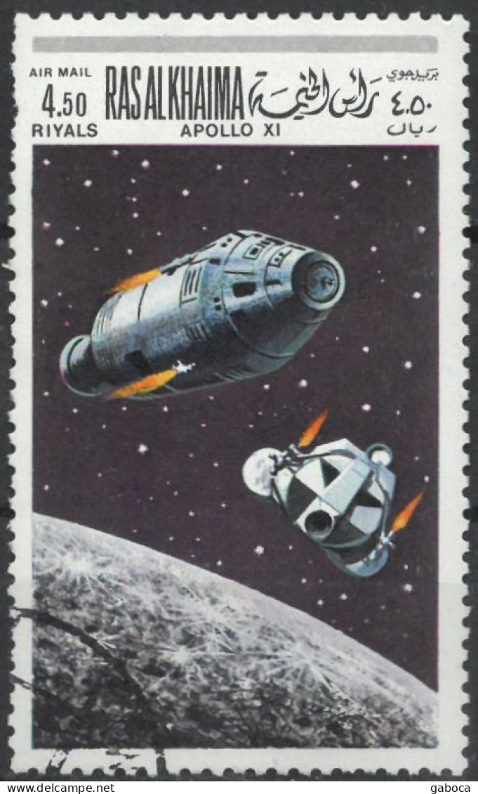 C4746 Space Spacetravel Satellite Astronaut Planet Flag 1xSet+18xStamp Used  Lot#574