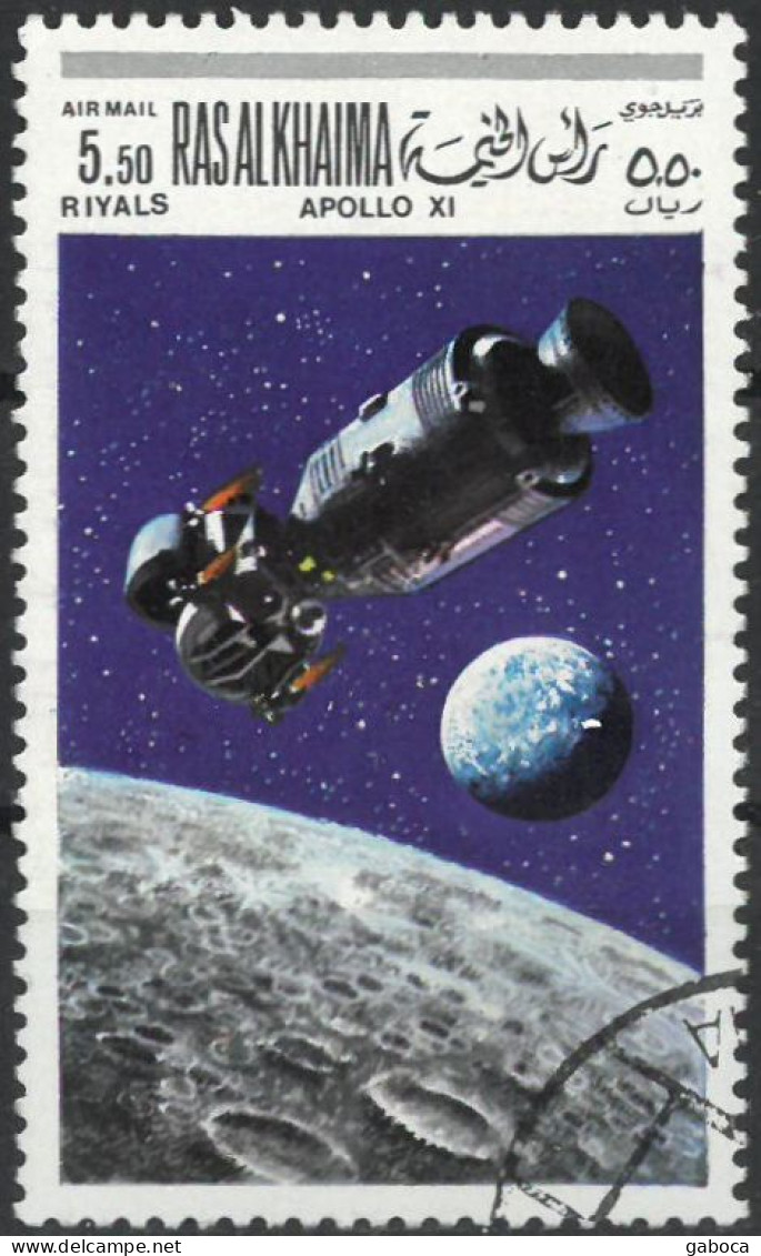 C4746 Space Spacetravel Satellite Astronaut Planet Flag 1xSet+18xStamp Used  Lot#574