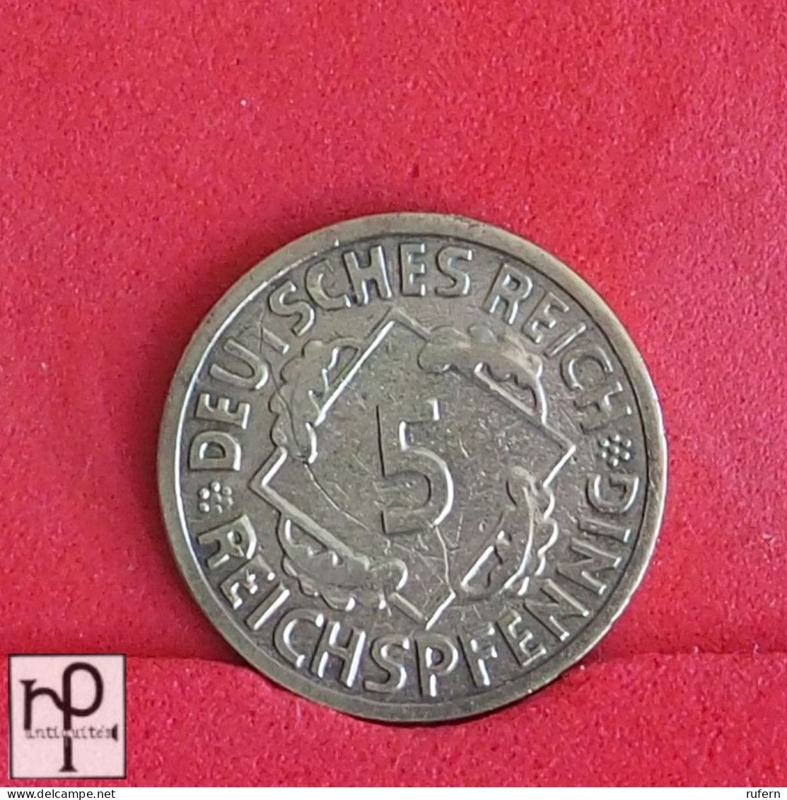 GERMANY 5 PFENNING 1925 -    KM# 39 - (Nº56099) - 5 Renten- & 5 Reichspfennig