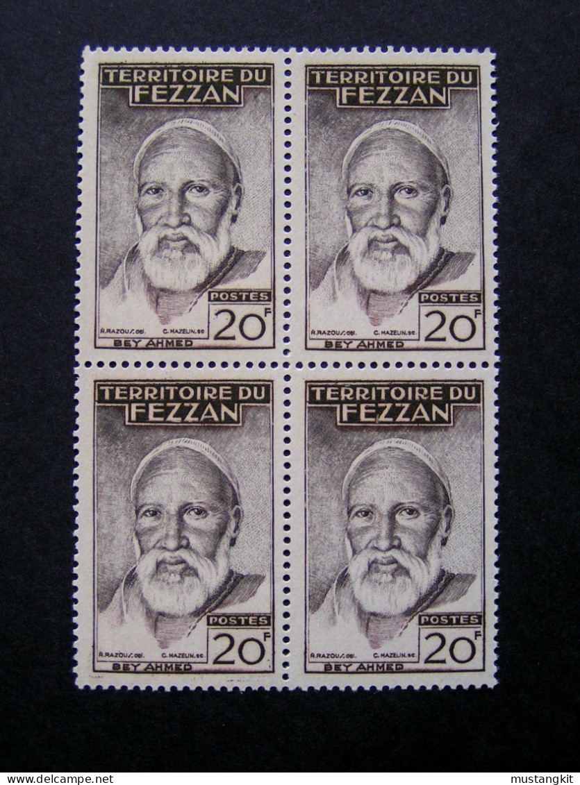 FEZZAN POSTE N° 65 BLOC DE 4 NEUF * * SANS CHARNIERE COTE 2023: 38 € - Unused Stamps
