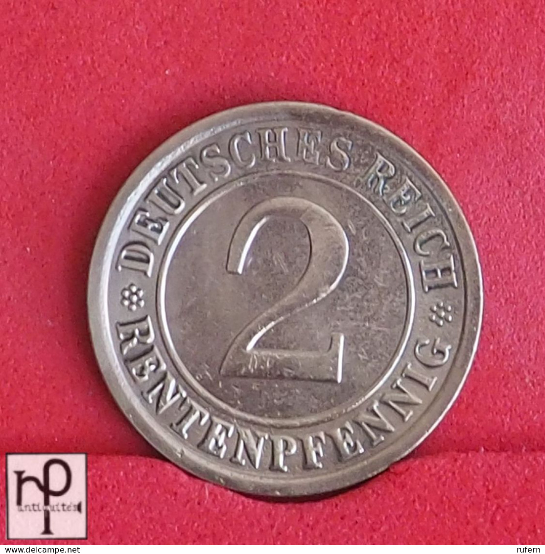 GERMANY 2 PFENNING 1924 -    KM# 38 - (Nº56100) - 2 Rentenpfennig & 2 Reichspfennig