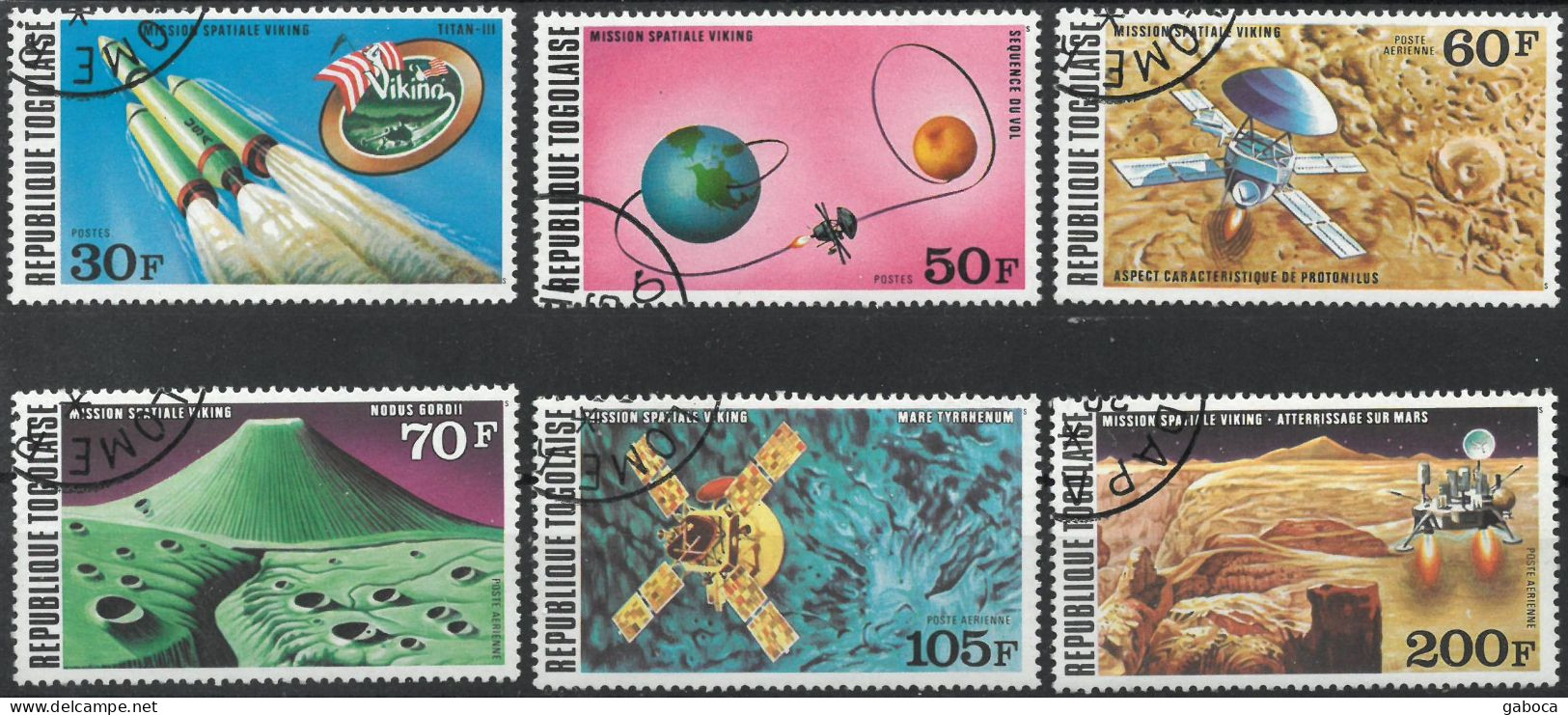 C4749 Space Spacetravel Satellite Cosmonaut Planet Flag 1xSet+14xStamp Used Lot#577