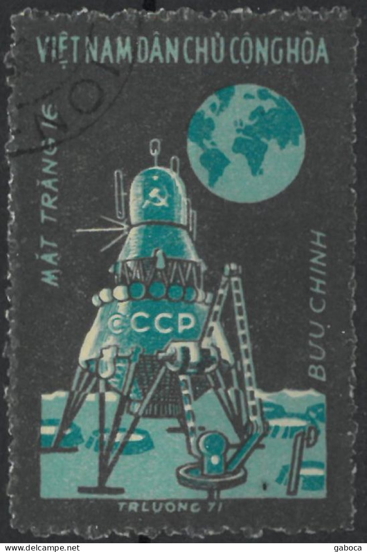 C4749 Space Spacetravel Satellite Cosmonaut Planet Flag 1xSet+14xStamp Used Lot#577