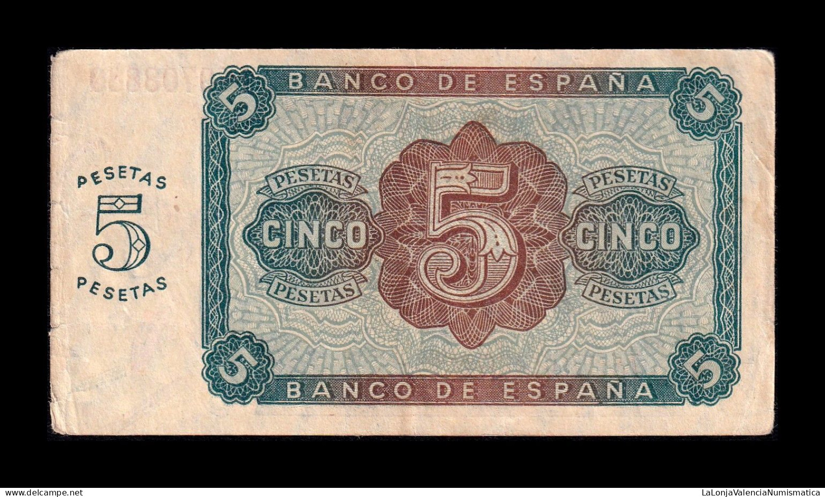 España Spain 5 Pesetas Burgos 1938 Pick 110 Serie M Mbc Vf - 5 Pesetas