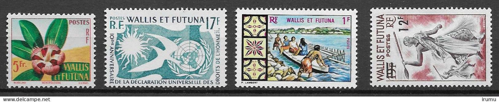 Wallis & Futuna 1958-71 Y&T159 + 160 + 174 + 177 **  (SN 928) - Nuevos