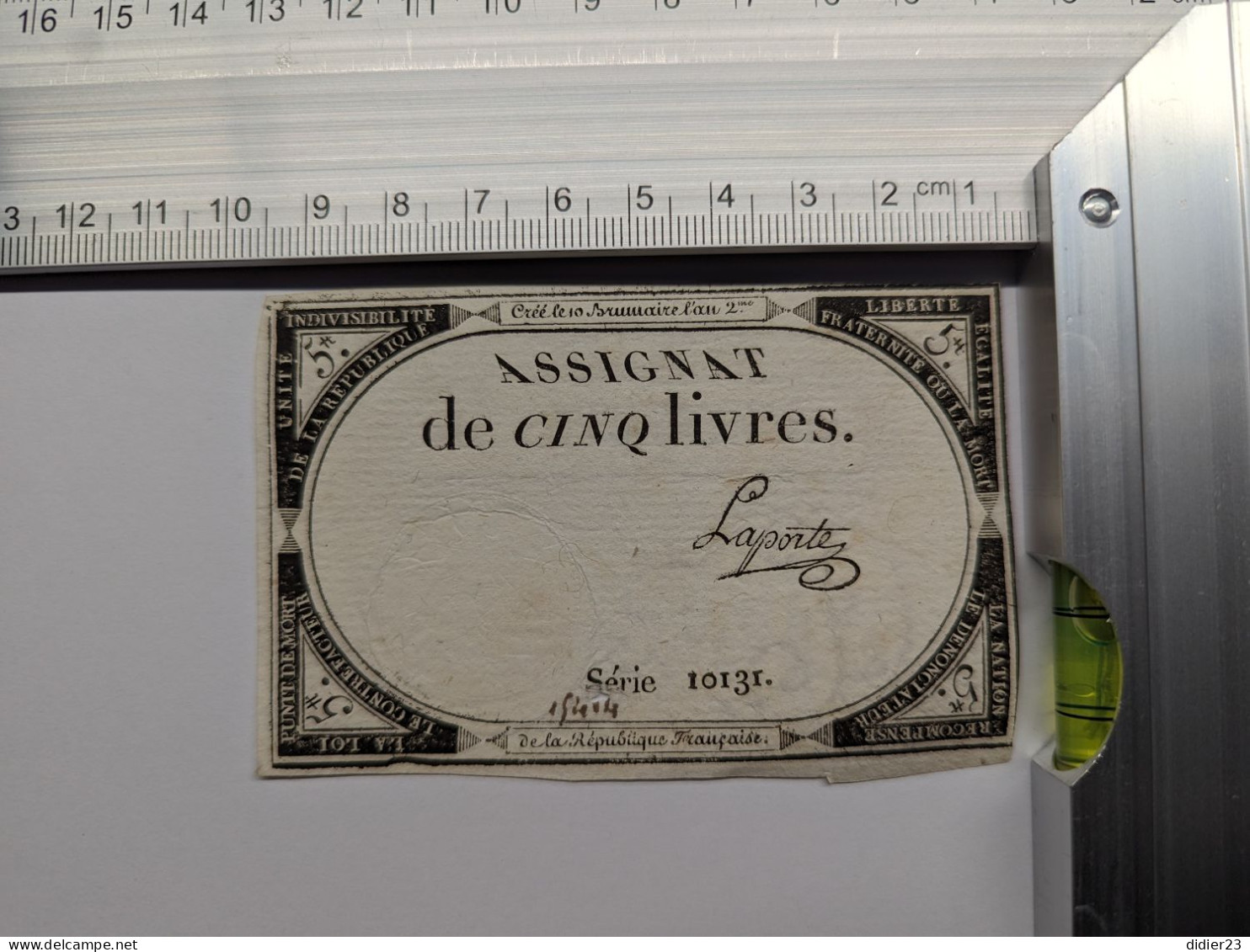 BILLET DE BANQUE ASSIGNAT 5 LIVRES - Assignats