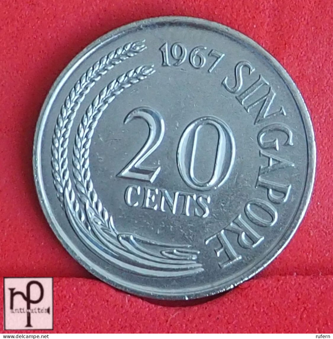 SINGAPORE 20 CENTS 1967 -    KM# 4 - (Nº56121) - Singapur