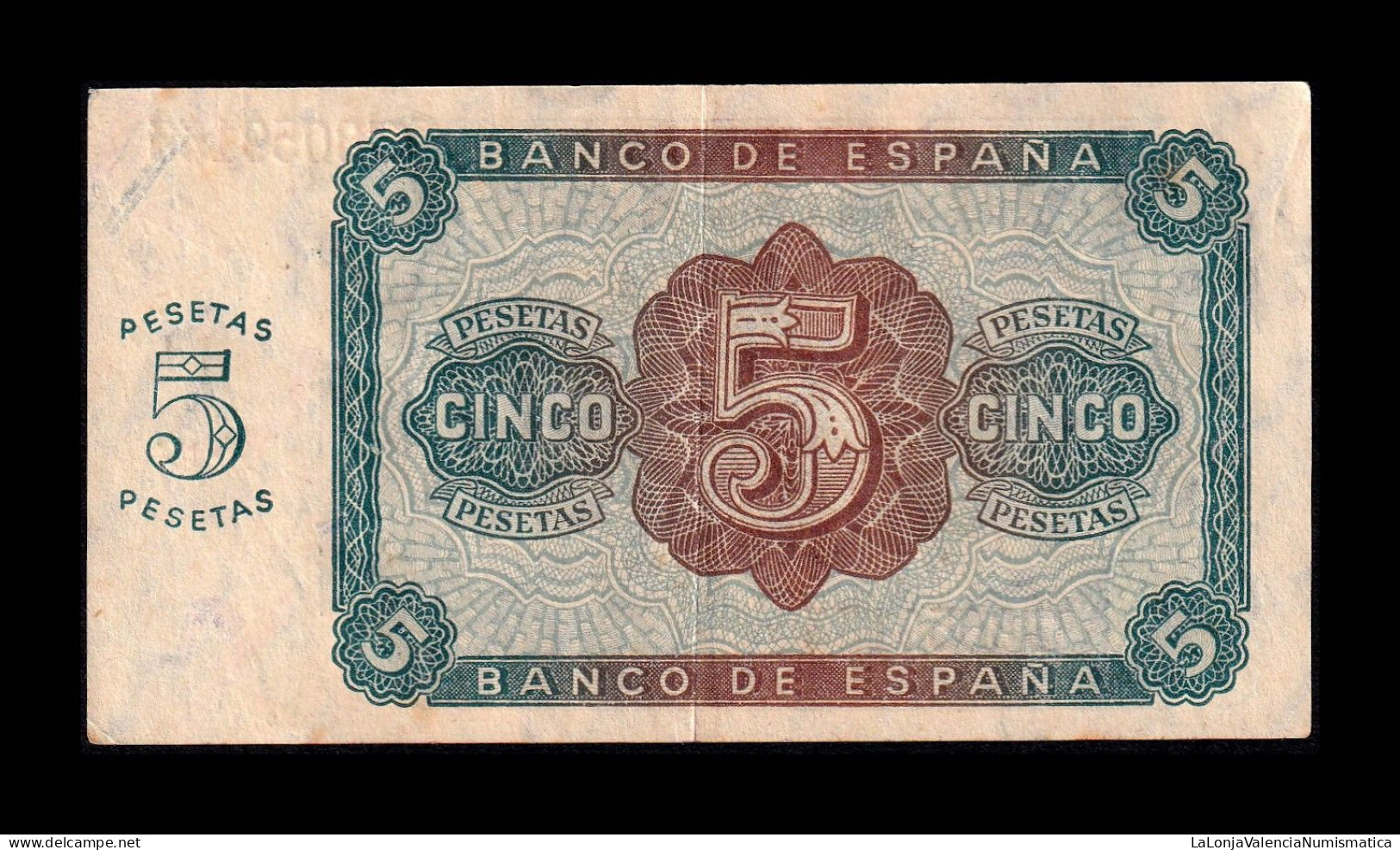 España Spain 5 Pesetas Burgos 1938 Pick 110 Serie C Mbc+/Ebc Vf+/Xf - 5 Peseten