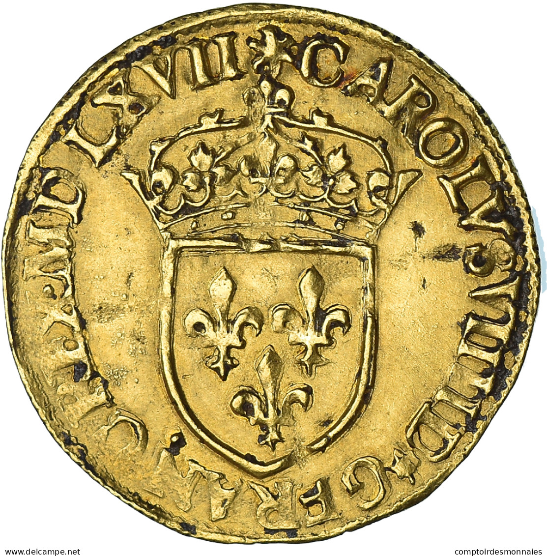 Monnaie, France, Charles IX, Écu D'or Au Soleil, 1567, Paris, TB+, Or - 1560-1574 Carlo IX