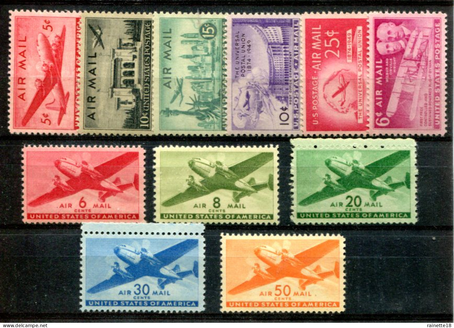 Etats Unis       Lott  Divers PA   **         - 2b. 1941-1960 Unused