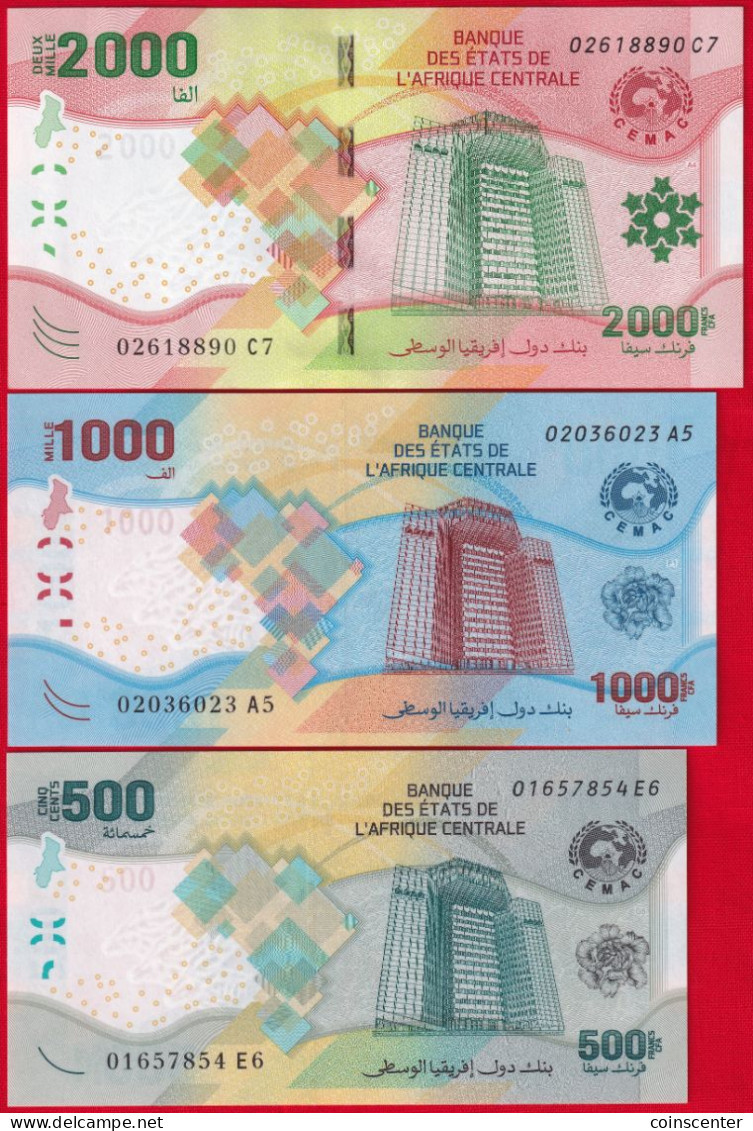 Central African States Set Of 3 Notes: 500, 1000, 2000 Francs 2020 P-700;701;702 UNC - Centraal-Afrikaanse Republiek