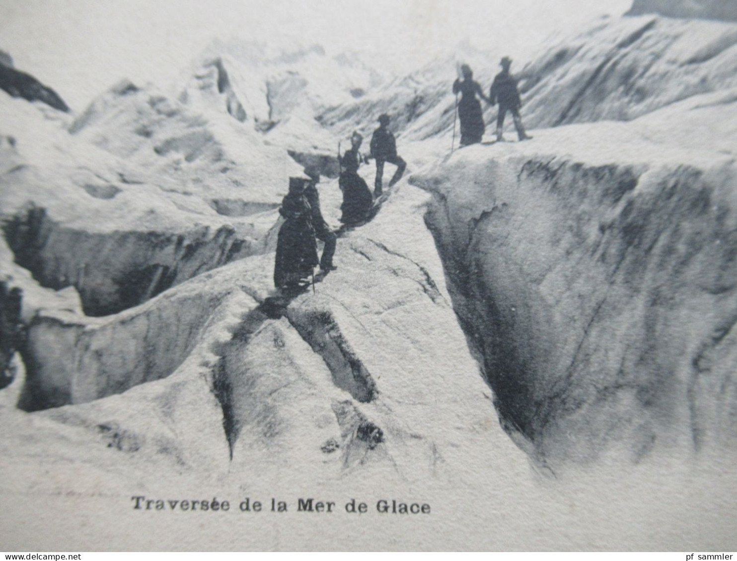 AK Frankreich Um 1910 Motiv / Thematik Bergsteigen Traversée De La Mer De Glace Phot. Gs Tairraz Chamonix No 522 - Bergsteigen