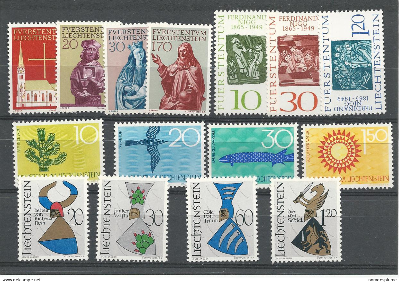 23120r)  Collection Liechtenstein All Mint No Hinge** - Lotes/Colecciones