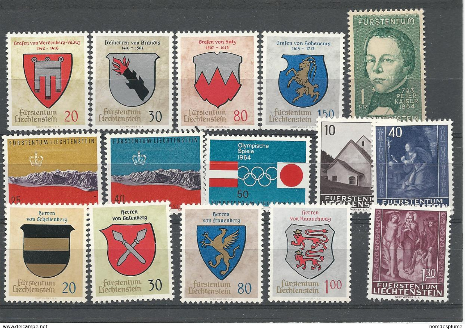 23125r)  Collection Liechtenstein All Mint No Hinge** - Collections