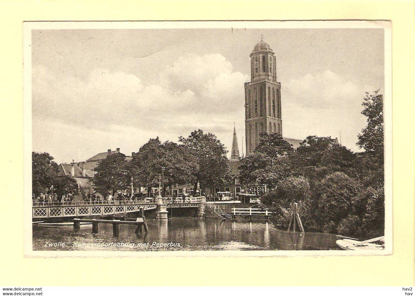 Zwolle Kamperpoortenbrug, Peperbus 1954 RY25033 - Zwolle