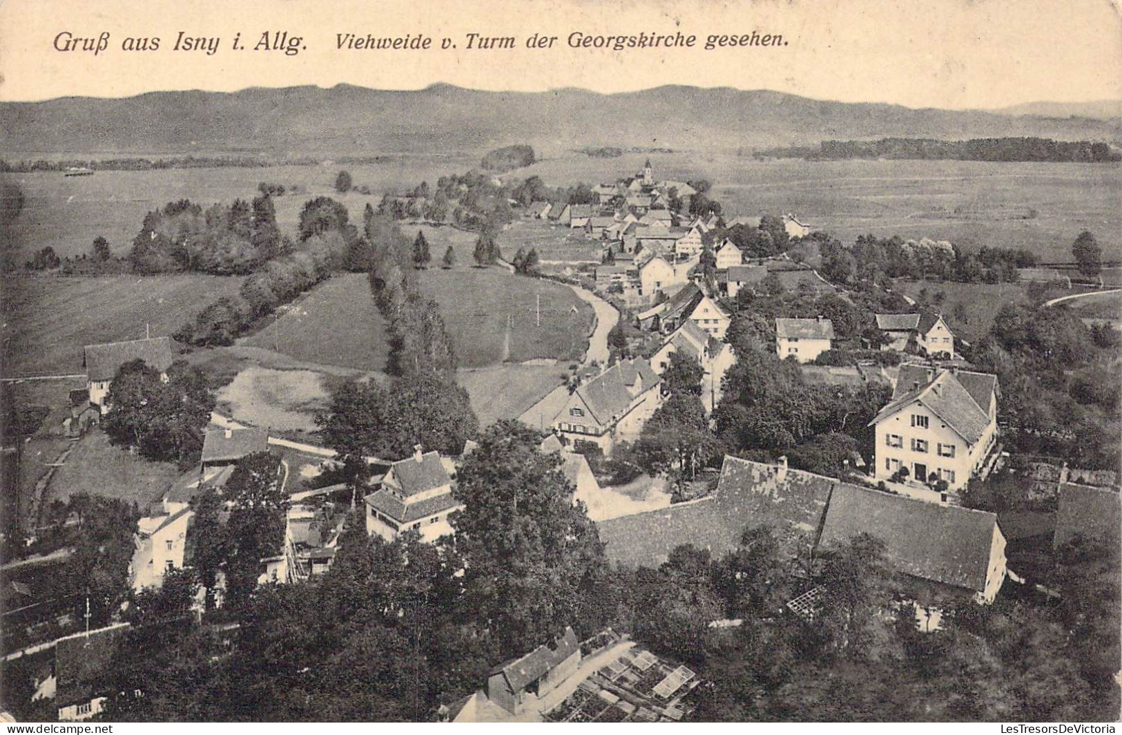 ALLEMAGNE - Isny Im Allgau - Viehweide V. Turm Der Georgskirche Gesehen - Carte Postale Ancienne - Isny