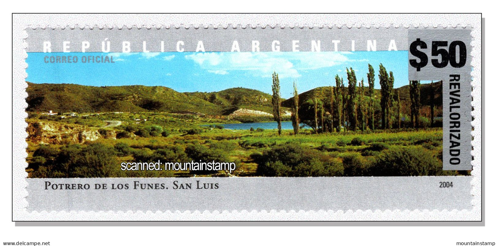 Argentina 2018 (B14) 2004 Surcharged Ovpt Potrero De Los Funes Region In San Luis Landschaften Landscape Lakes MNH ** - Unused Stamps