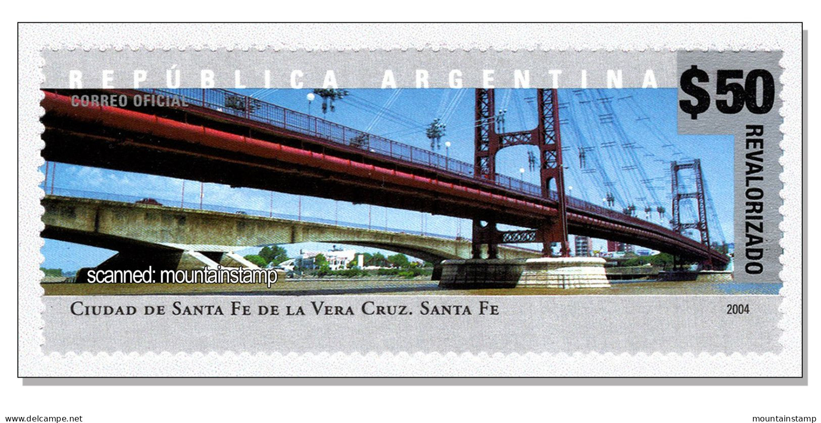 Argentina 2018 (B14) 2004 Surcharged Ovpt Argentina 2018 2004 Hängebrücke Santa Fe De Vera Cruz Suspension Bridge MNH ** - Unused Stamps