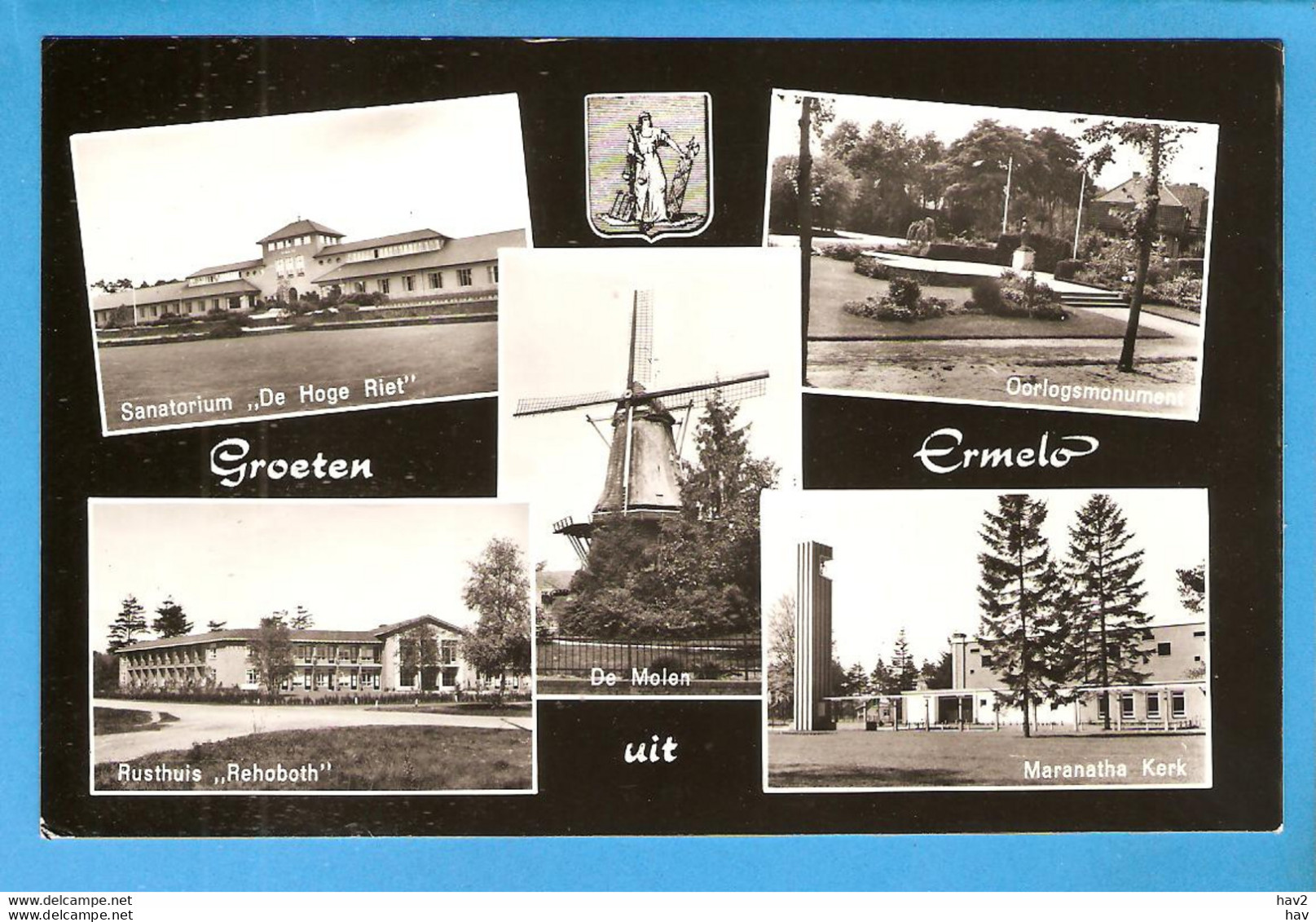 Ermelo Groeten Uit 5-luik Met Molen RY48753 - Ermelo