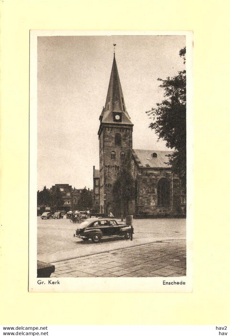 Enschede Mooie Oude Auto Voor Grote Kerk RY42701 - Enschede
