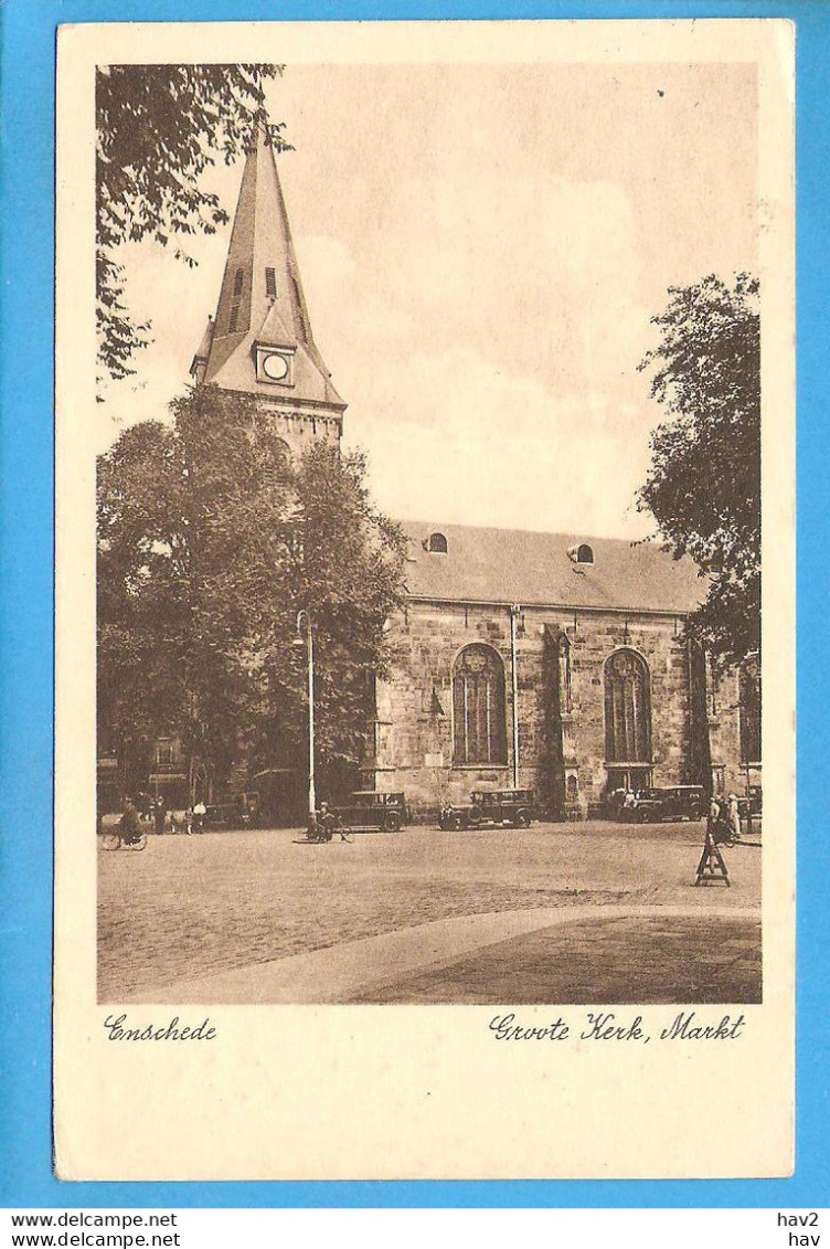 Enschede Groote Kerk En Markt RY48848 - Enschede