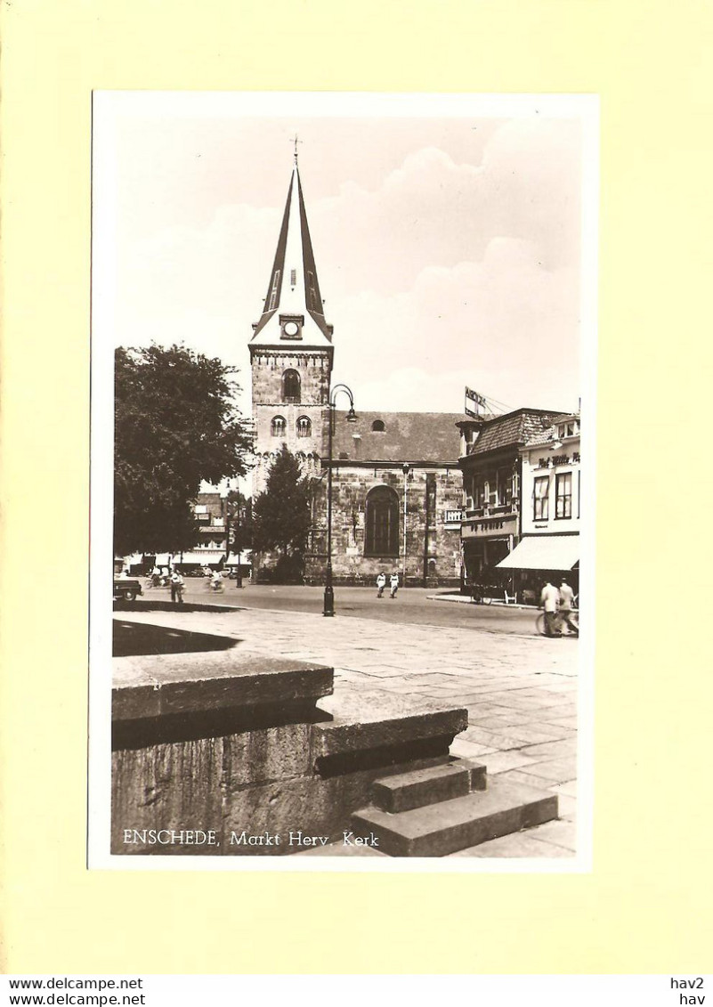 Enschede Markt Met Hervormde Kerk RY42482 - Enschede