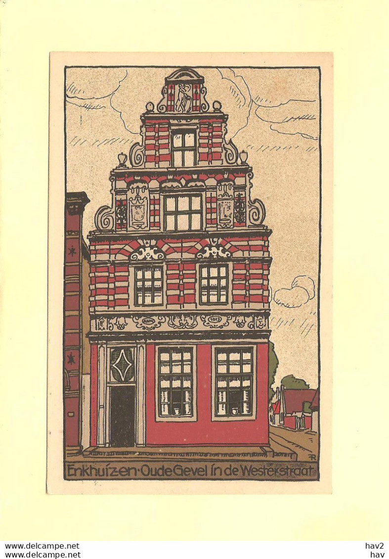 Enkhuizen Getekend En Ingekleurd 1925 RY44140 - Enkhuizen