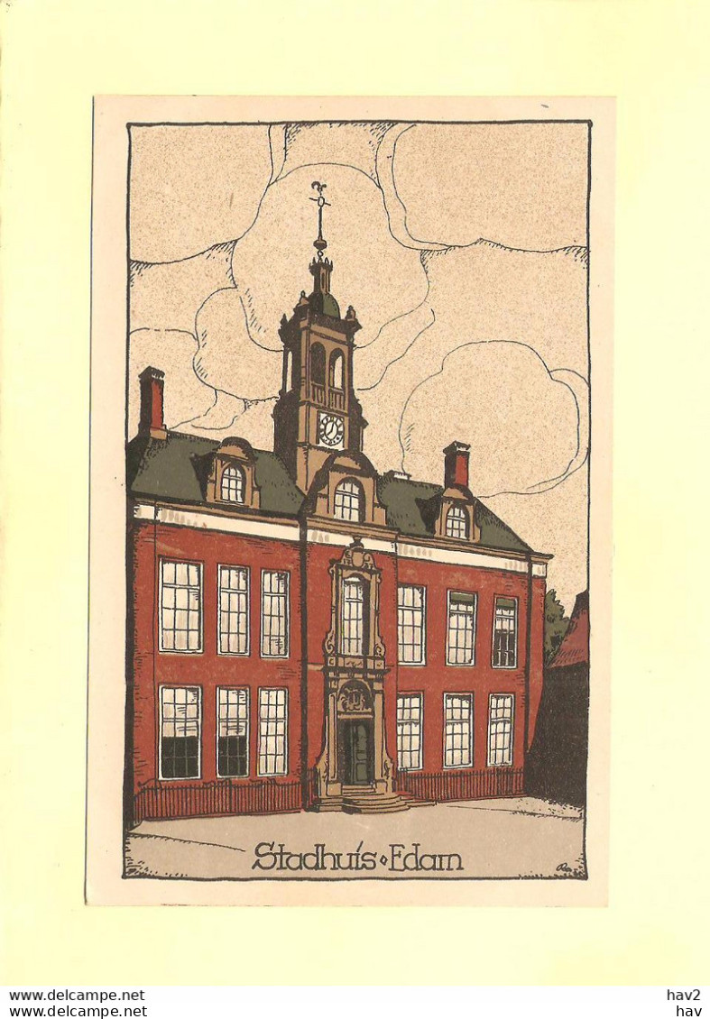 Edam Stadhuis Getekend En Ingekleurd RY44154 - Edam