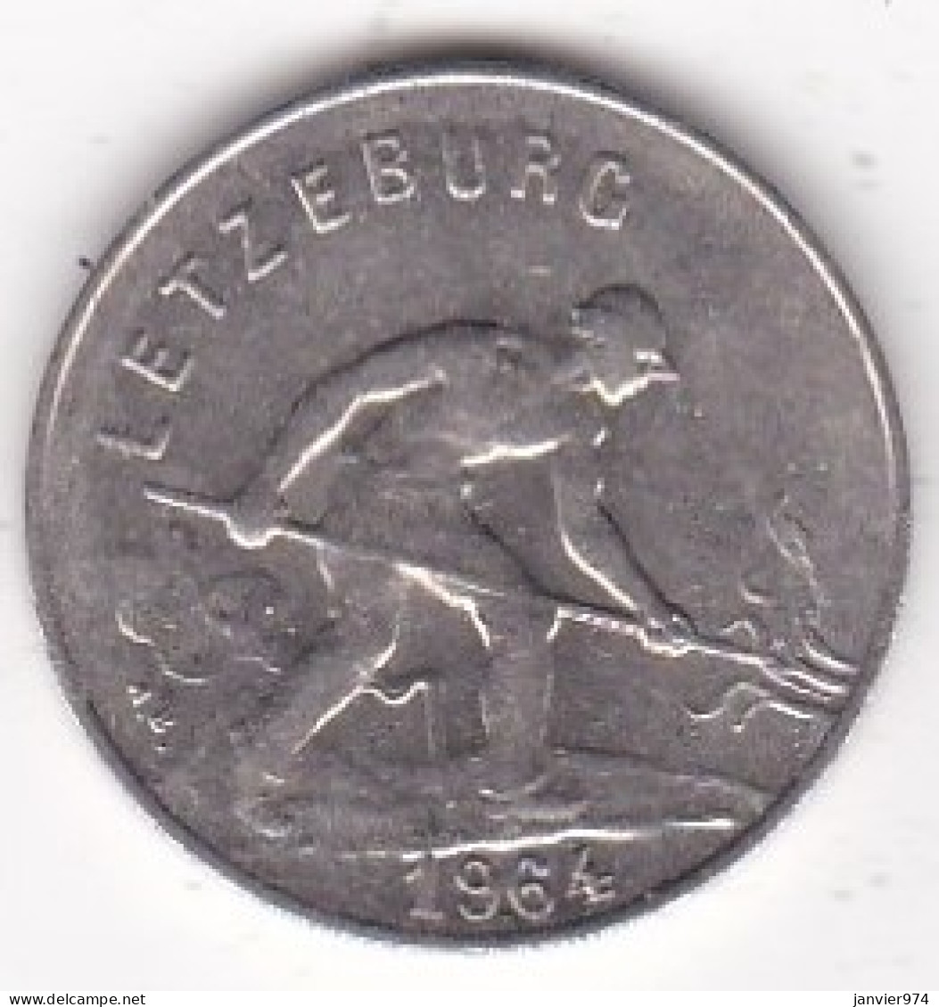 Letzeburg – Luxembourg . 1 Franc 1964, Charlotte, En Cupronickel, KM# 46.3 - Lussemburgo