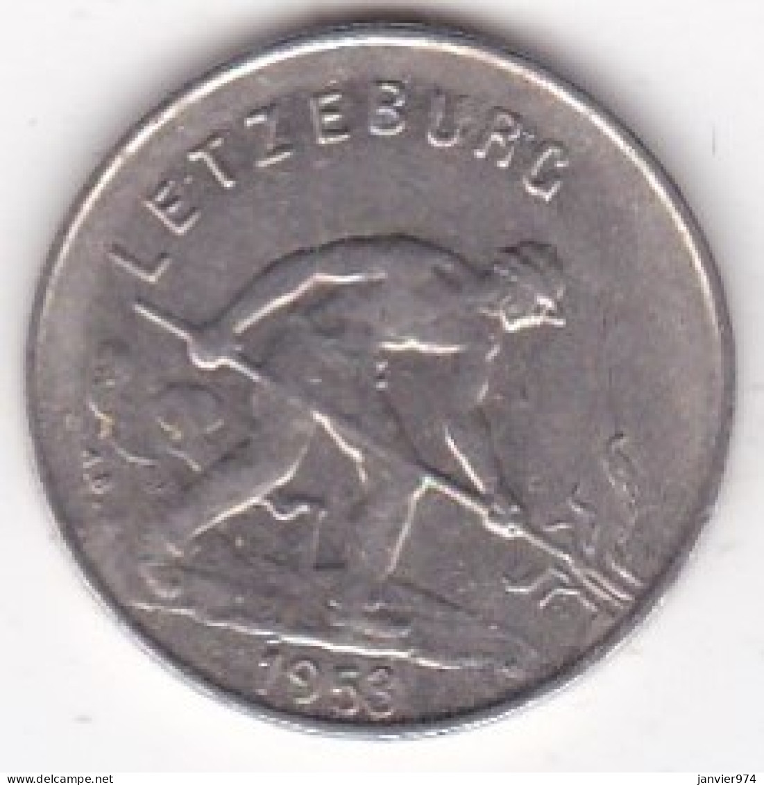 Letzeburg – Luxembourg . 1 Franc 1953, Charlotte, En Cupronickel, KM# 46.3 - Luxemburg