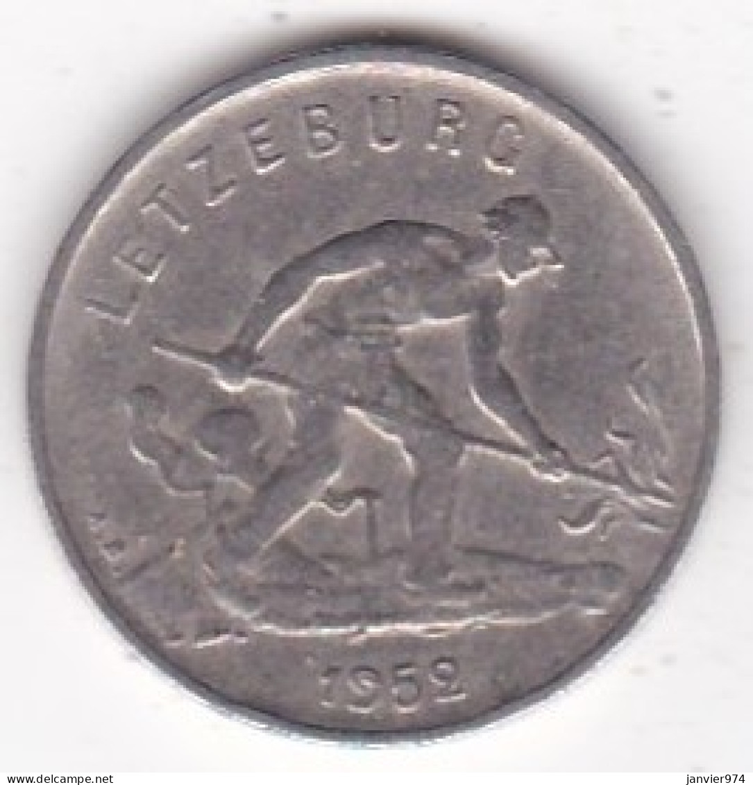 Letzeburg – Luxembourg . 1 Franc 1952, Charlotte, En Cupronickel, KM# 46.3 - Luxembourg