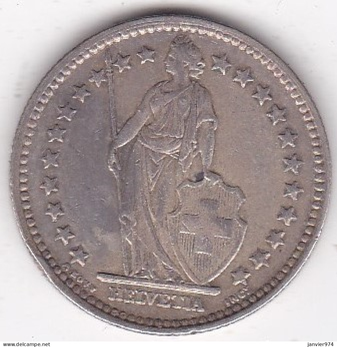 Suisse. 2 Francs 1941 B, En Argent, KM# 21 - 2 Francs