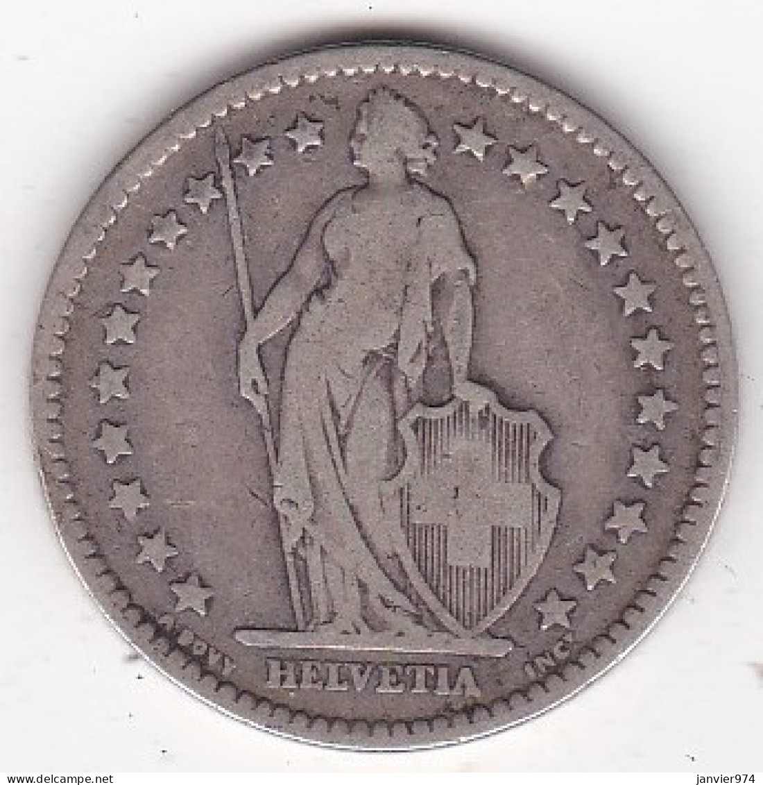 Suisse. 2 Francs 1886 B, En Argent, KM# 21 - 2 Francs