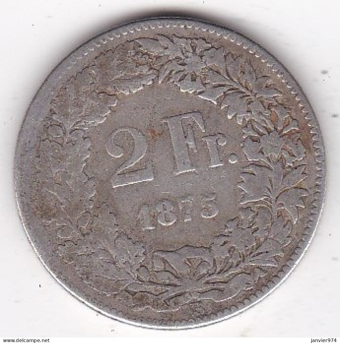 Suisse. 2 Francs 1875 B, En Argent, KM# 21 - 2 Franken