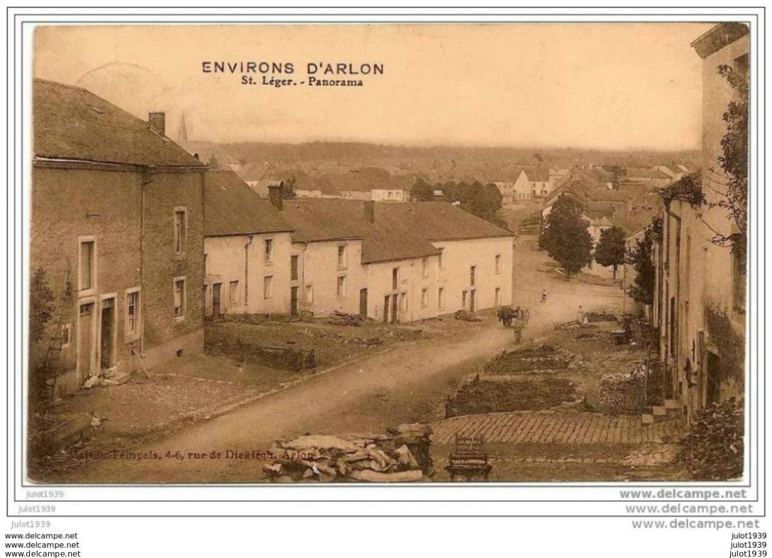 SAINT - LEGER ..-- Panorama . 1911 Vers MONS ( Capitaine MARLIER , 2ème Chasseurs à Pied ) . Voir Verso . - Saint-Léger