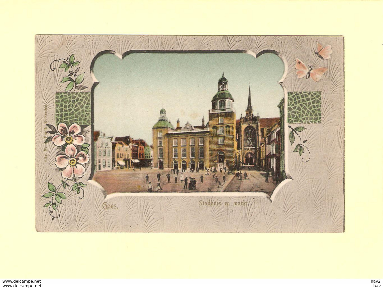 Goes Stadhuis En Markt Jugendstil 1905 RY44453 - Goes