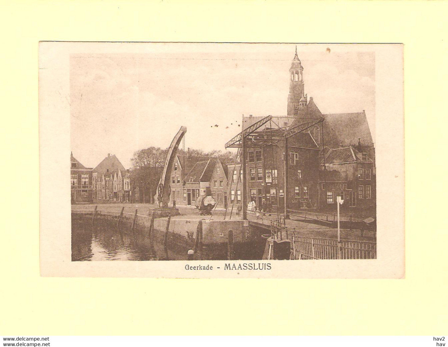 Maassluis Geerkade Met Brug En Takel 1928 RY45987 - Maassluis