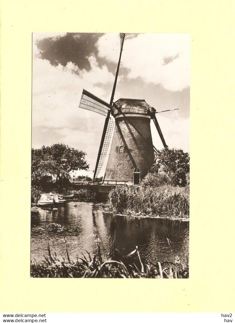 Kinderdijk Molen En Bootje Spanjersberg RY46730 - Kinderdijk