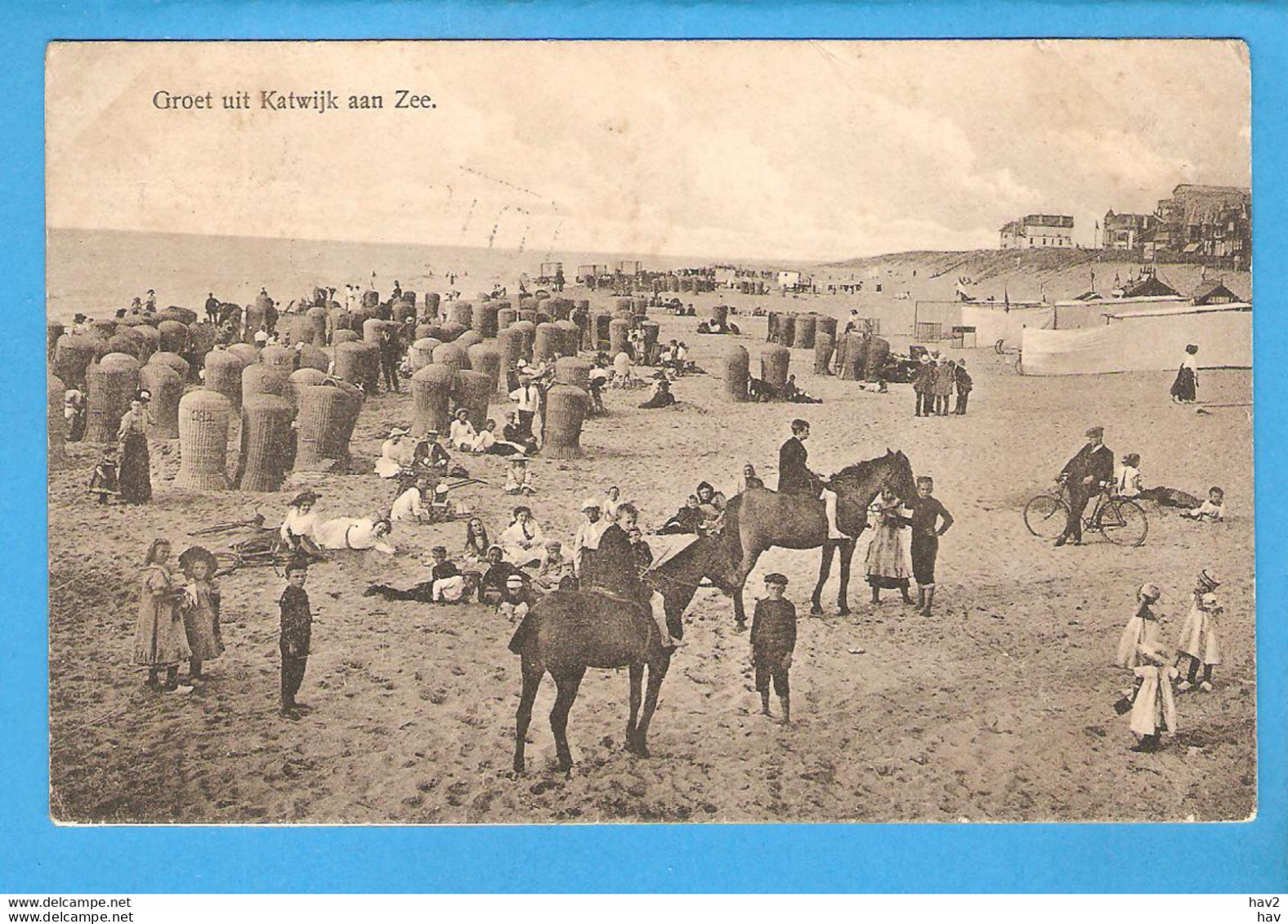 Katwijk Aan Zee Strand Paarden 1915 RY48011 - Katwijk (aan Zee)